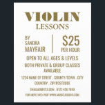 Stylish Violin Lessons Advertising Flyer<br><div class="desc">Stylish Violin Lessons Advertising Flyers By The Business Card Store.</div>