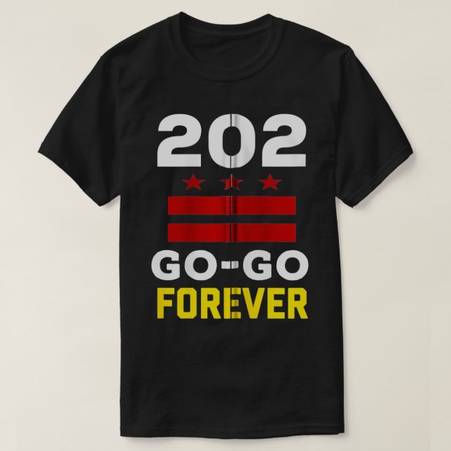 Stylish Washington DC, 202 GoGo Music Forever gift T-Shirt (Design Front)