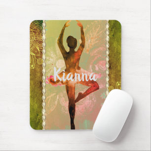 Stylish Watercolor Ballerina  Personalised Mouse Pad
