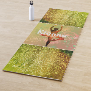 Stylish Watercolor Ballerina Yoga Mat