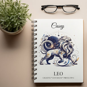 Stylish Watercolor Leo Custom Journal