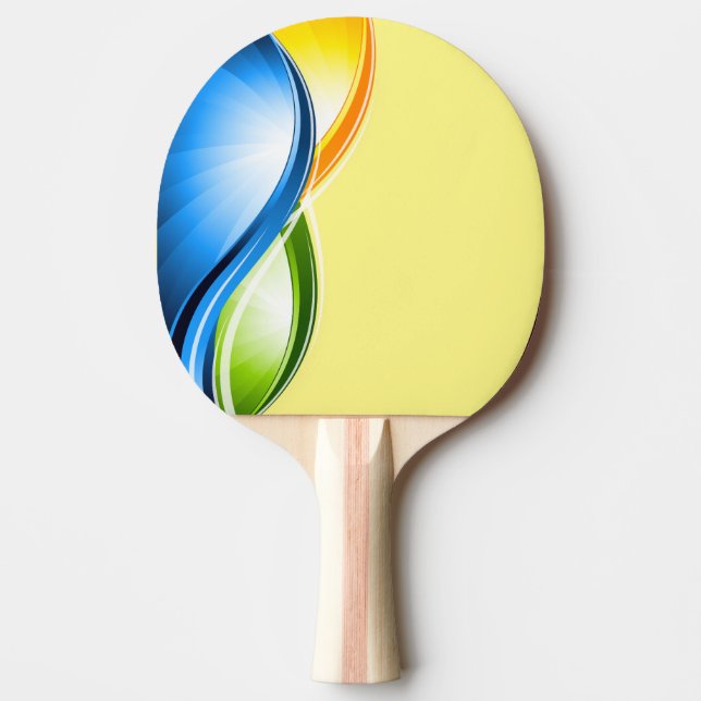 Stylish Watercolor PingPong Paddles for Game Night (Front)