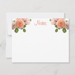 Stylish Watercolor Roses Handwriting Script Card