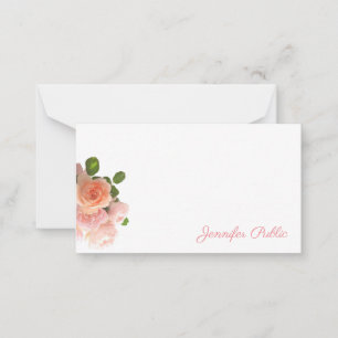 Stylish Watercolor Roses Pastel Colours Template