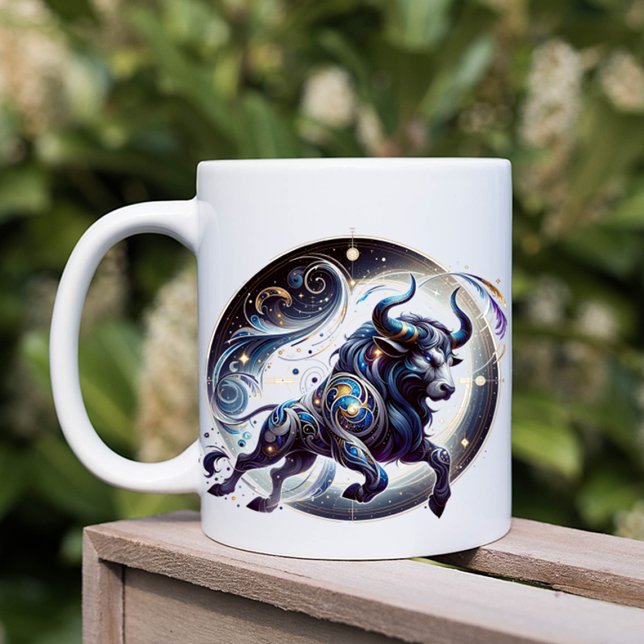 Stylish Watercolor Taurus Zodiac Custom Mug (Creator Uploaded)