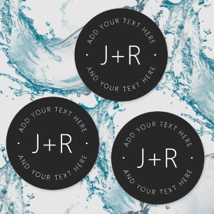 Stylish Waterproof Couples Monogram Editable Text