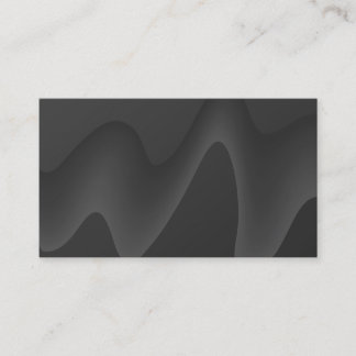 Stylish Wave Design in Dark Grey. Business Card