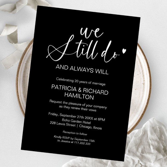Stylish We Still Do Wedding Vow Renewal Invitation (Creator Uploaded)