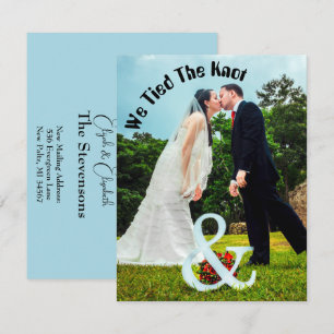 Stylish We Tied the Knot Wedding Announcement