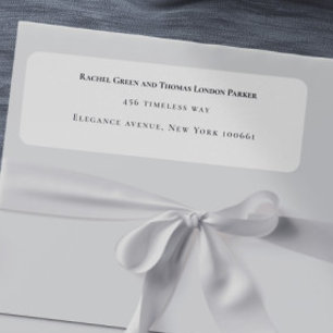 Stylish Wedding Black White Return Address Return Address Label