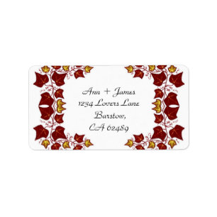 Stylish Wedding Love Vines Label