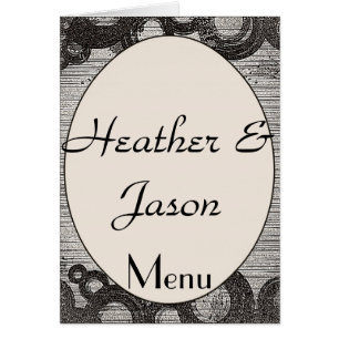 Stylish Wedding Menu