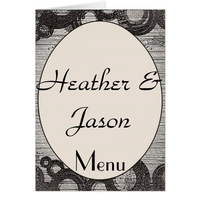 Stylish Wedding Menu (Front)