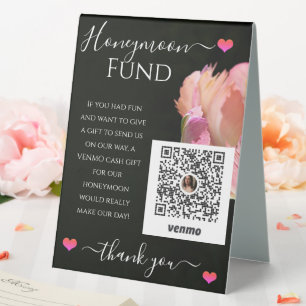 Stylish Wedding Reception Venmo Honeymoon Fund