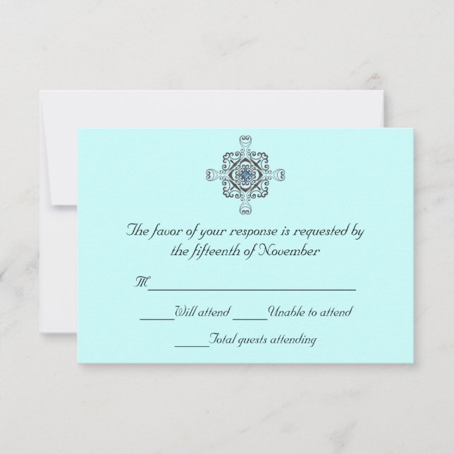 Stylish Wedding Response Card (Front)