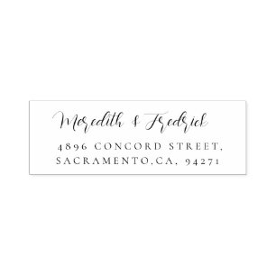 Stylish Wedding Return Address Chic Script  Self-inking Stamp