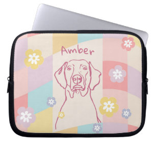 Stylish Weimaraner Simple Colourful Dog Laptop Sleeve