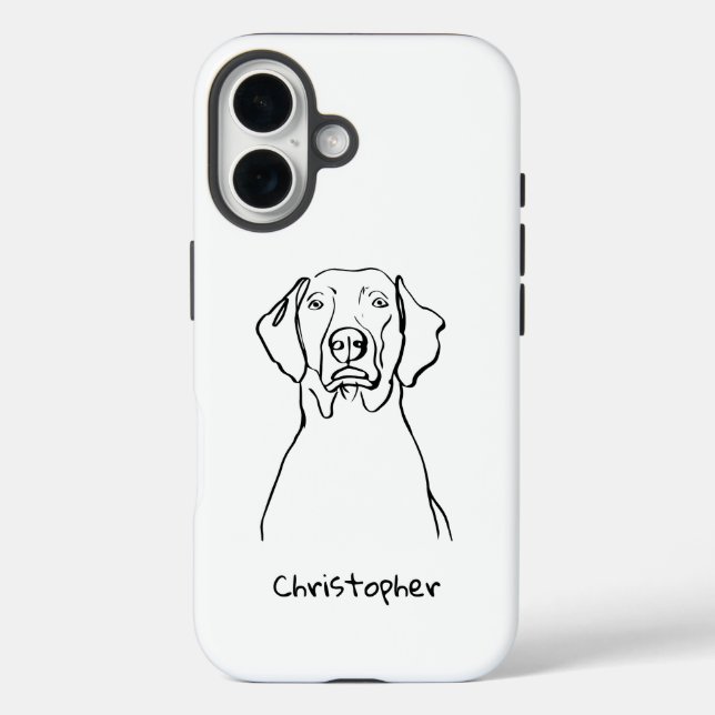 Stylish Weimaraner: Your Text, Your Style Case-Mate iPhone Case (Back)