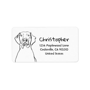 Stylish Weimaraner: Your Text, Your Style Label