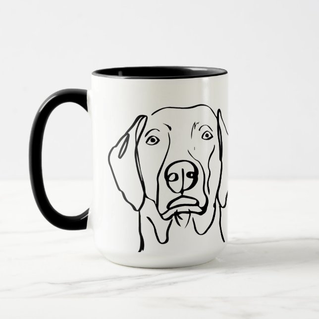 Stylish Weimaraner: Your Text, Your Style Mug (Left)