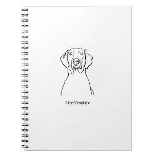 Stylish Weimaraner: Your Text, Your Style Notebook
