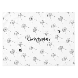 Stylish Weimaraner: Your Text, Your Style Tablecloth