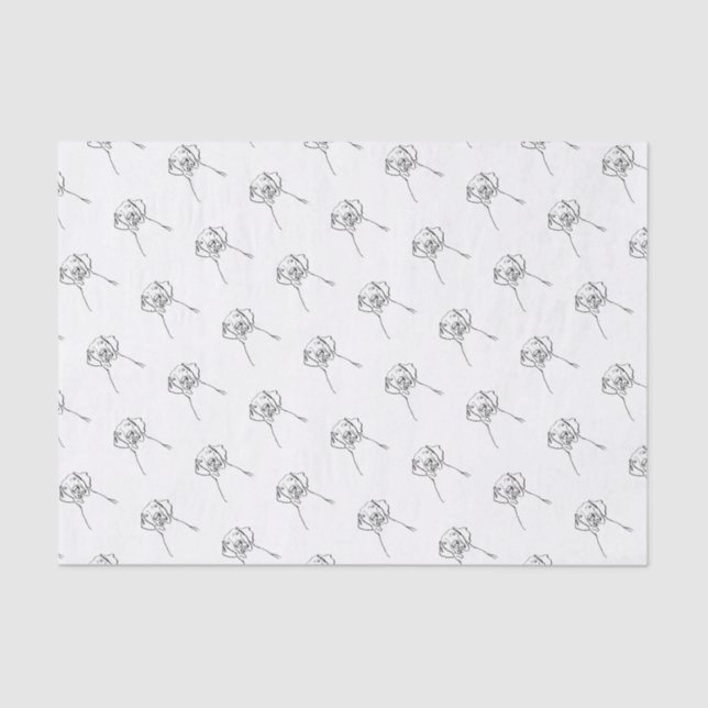 Stylish Weimaraner: Your Text, Your Style Tissue Paper (Front)