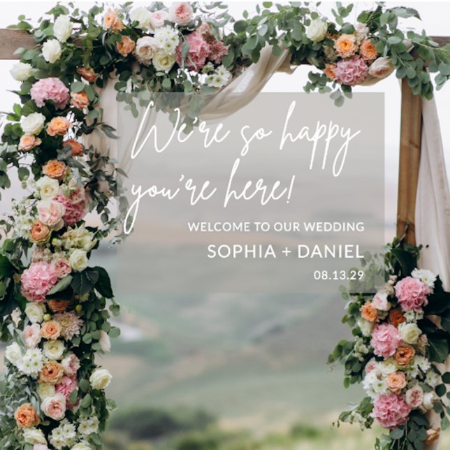 Stylish Welcome Wedding Cling Decal Sign (Creator Uploaded)