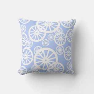 Stylish White Colour Wheels Circles Pillow Cushion