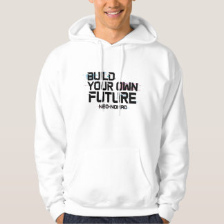 Stylish White Hoodie with Unique Graphic Print