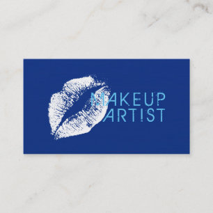 Stylish White Lips Makeup Artist Salon #9 Business Card