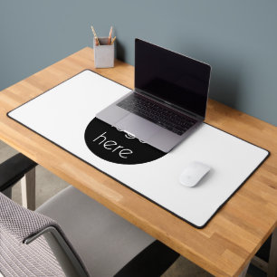 Stylish White Modern Professional Business Logo   Desk Mat