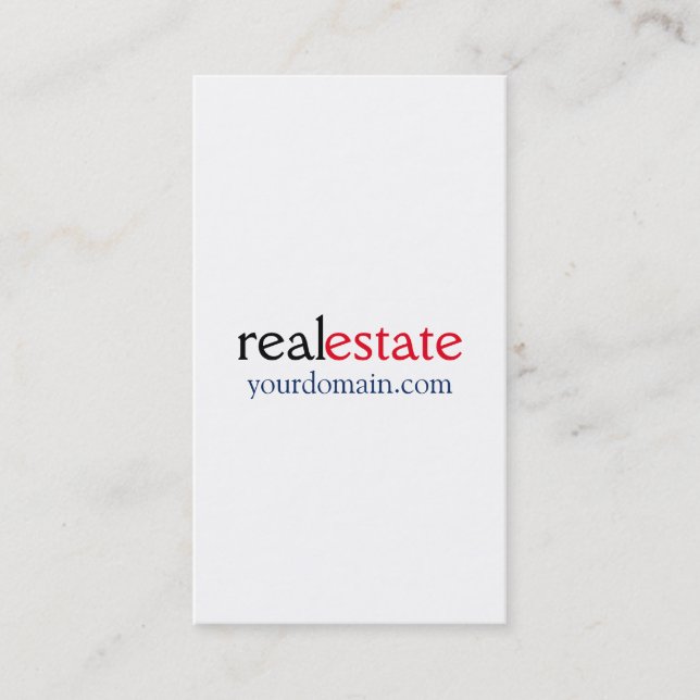Stylish White Real Estate Agent Professional Business Card (Front)