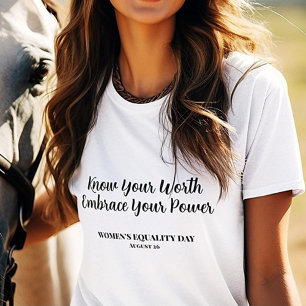 Stylish White WOMEN'S EQUALITY DAY T-Shirt