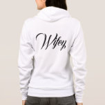 Stylish Wifey Script Sweatshirt in Black<br><div class="desc">Express your love story with the "Wifey Black Script Sweatshirt." Featuring a sophisticated script design, this sweatshirt is perfect for those who embrace their "wifey" title with pride. Its soft black fabric and timeless minimalist font blend style with comfort, making it a must-have for your wardrobe. This sweatshirt pairs effortlessly...</div>