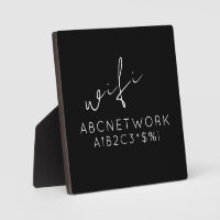 Stylish WiFi Password Sign Black
