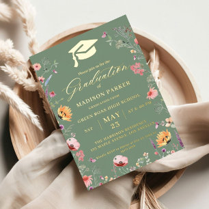 Stylish Wildflower Meadow Garden Graduation