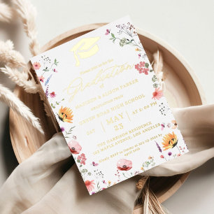 Stylish Wildflower Meadow Garden Twin Graduation