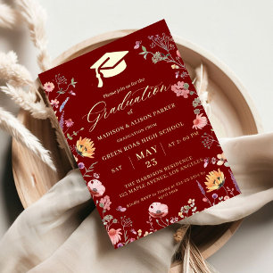 Stylish Wildflower Meadow Garden Twin Graduation