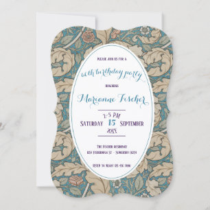 Stylish William Morris botanical 60th birthday