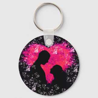 Stylish Women's Tote Bag with Romantic Love Design Key Ring