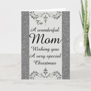 Stylish Wonderful mum Christmas card