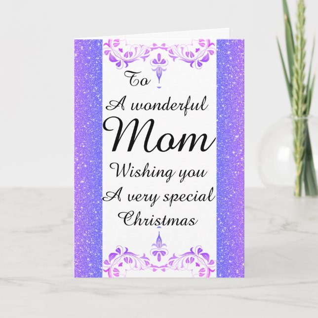 Stylish Wonderful mum Christmas card (Front)