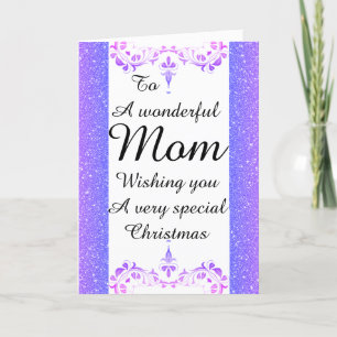 Stylish Wonderful mum Christmas card