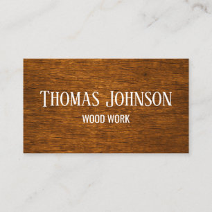 Stylish Wooden Carpenter Construction Business Card