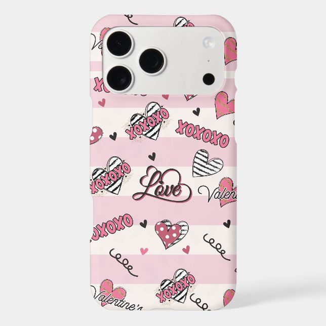 Stylish XOXO Valentine's Day Patterned  (Back)
