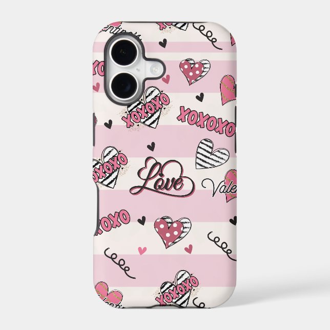 Stylish XOXO Valentine's Day Patterned  (Back)