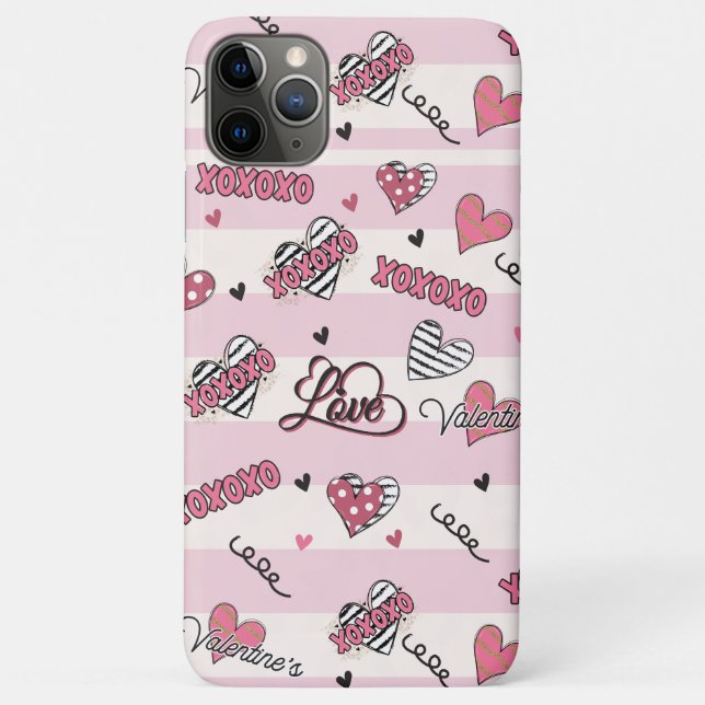 Stylish XOXO Valentine's Day Patterned  Case-Mate iPhone Case (Back)