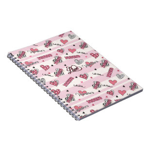 Stylish XOXO Valentine's Day Patterned Notebook