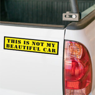 Stylish Yellow Custom Script Bumper Sticker